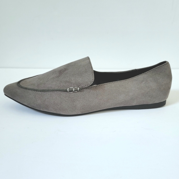 LANE BRYANT Gray Loafers Size 10W Faux Suede Pointed Toe Flats NWOB - Picture 11 of 11